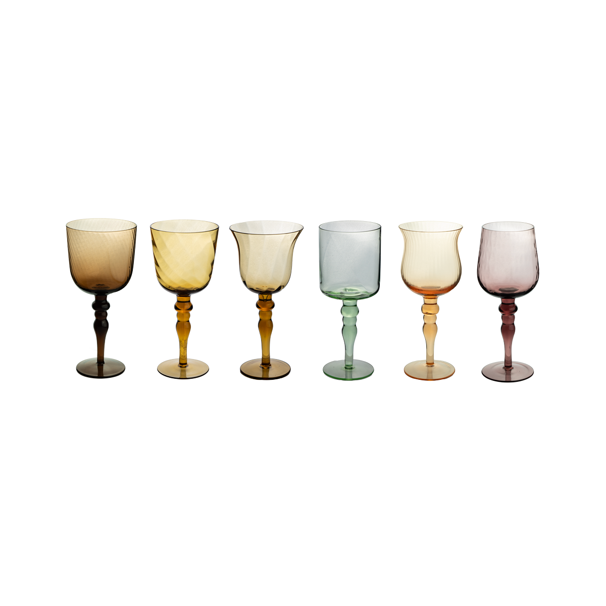 GOBLET Diseguale Texture Nuance Amber/Pink (24 each container)