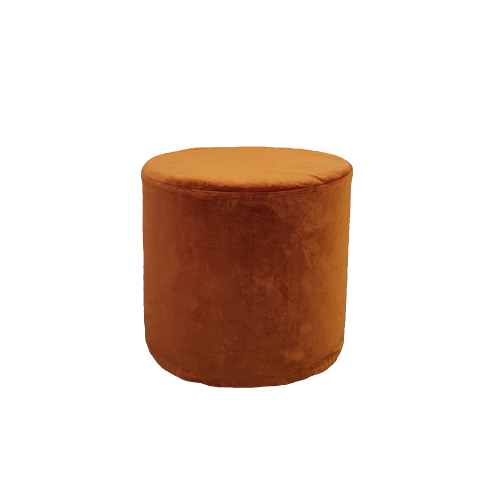 COPPER VELVET COVER for round pouf 45 cm