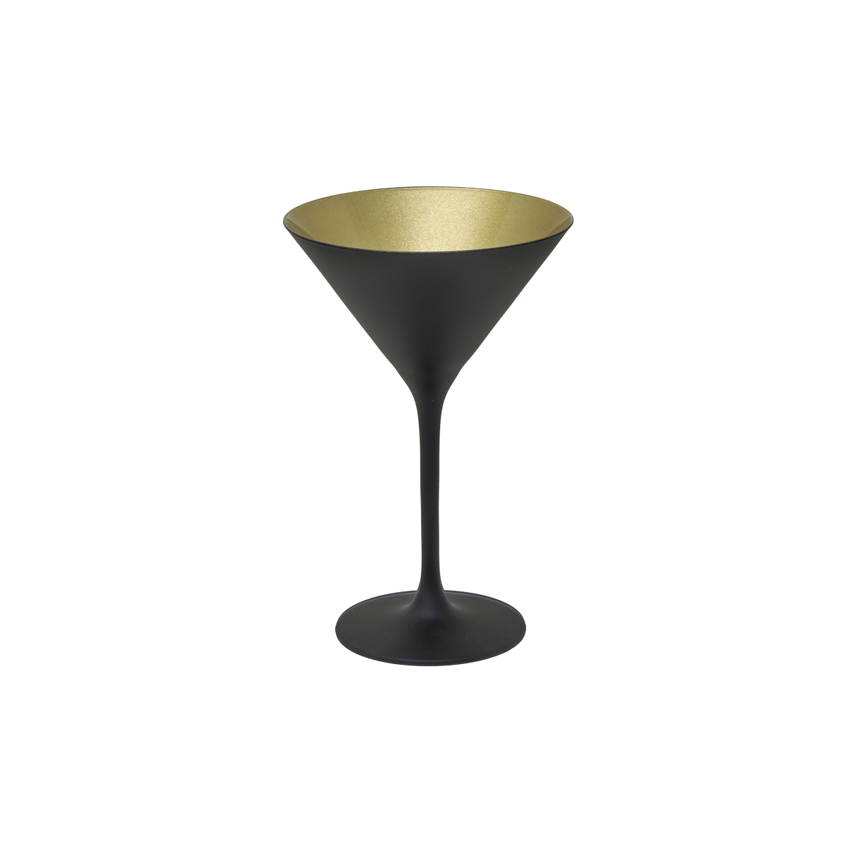 CUP Martini Olympic Black/Gold cl 24 (8 each container)