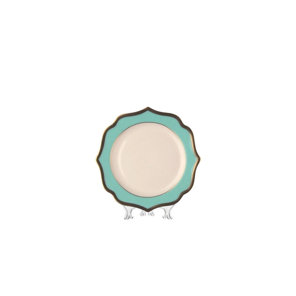 BREAD Plate Ionica Tiffany Gold Rims cm 15