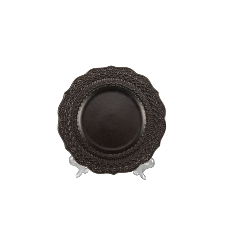 BREAD Plate Skalistos Black cm 15