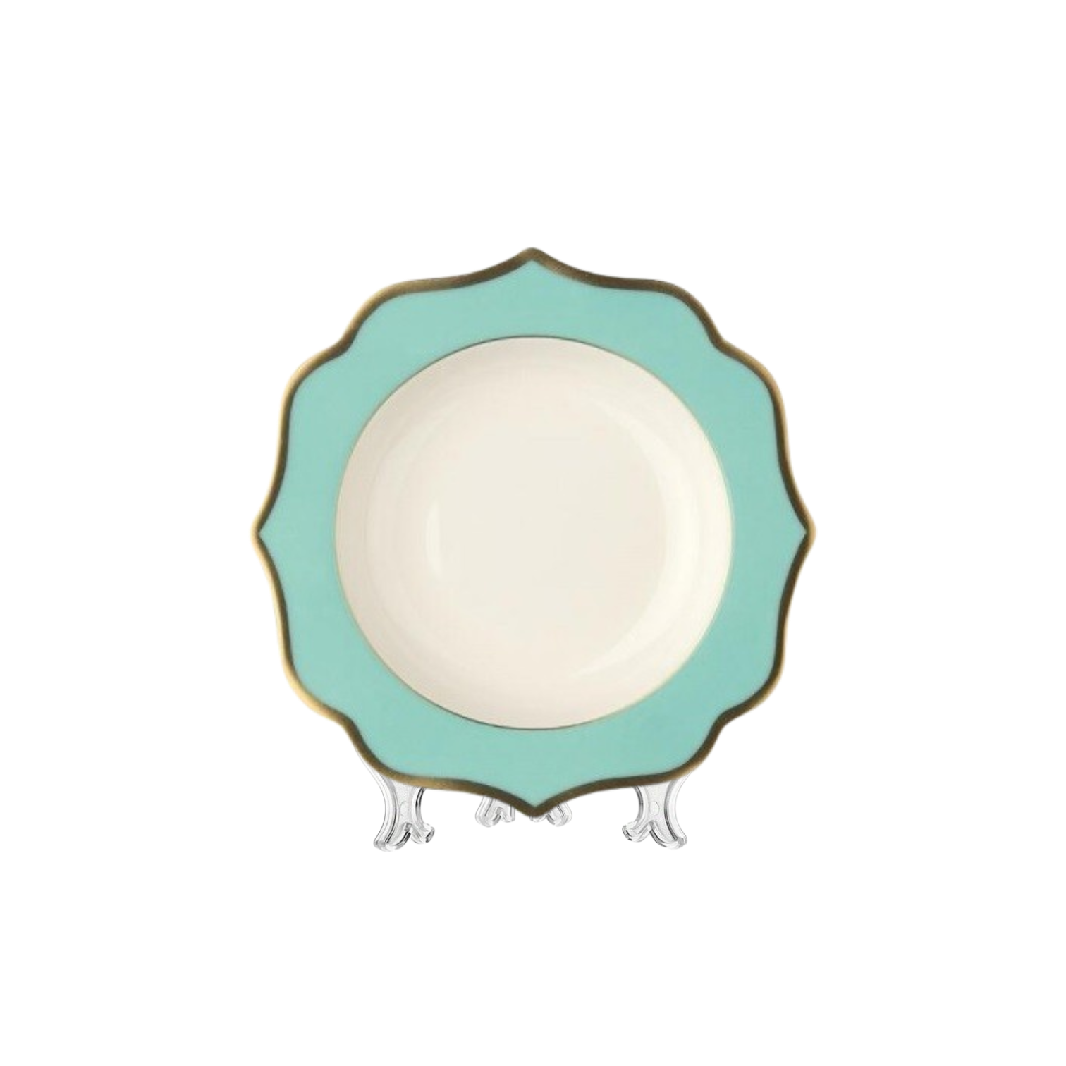 SOUP Plate Ionica Tiffany Gold Rims cm 22 (40 each container)