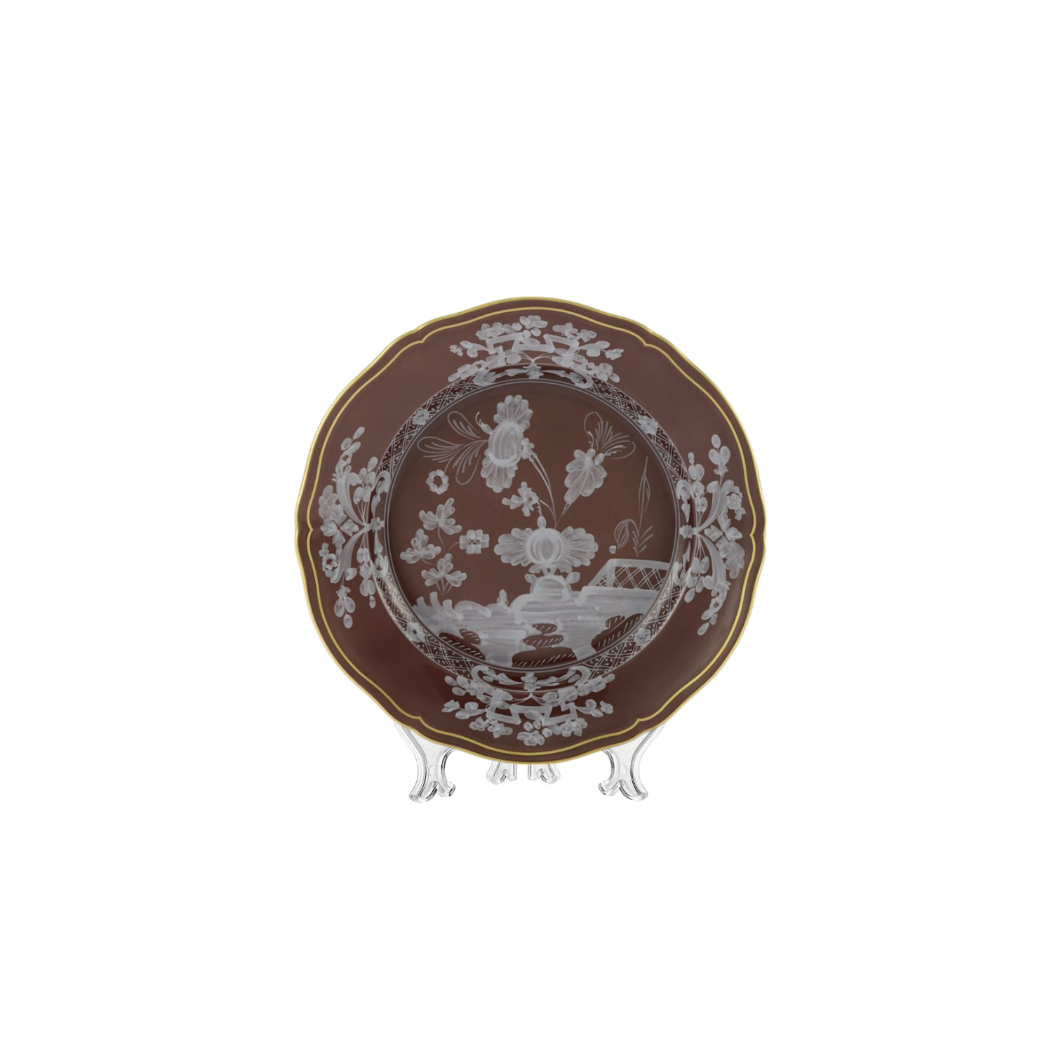 FRUIT Plate Oriente Italiano Castagna cm 21 (10 each container)