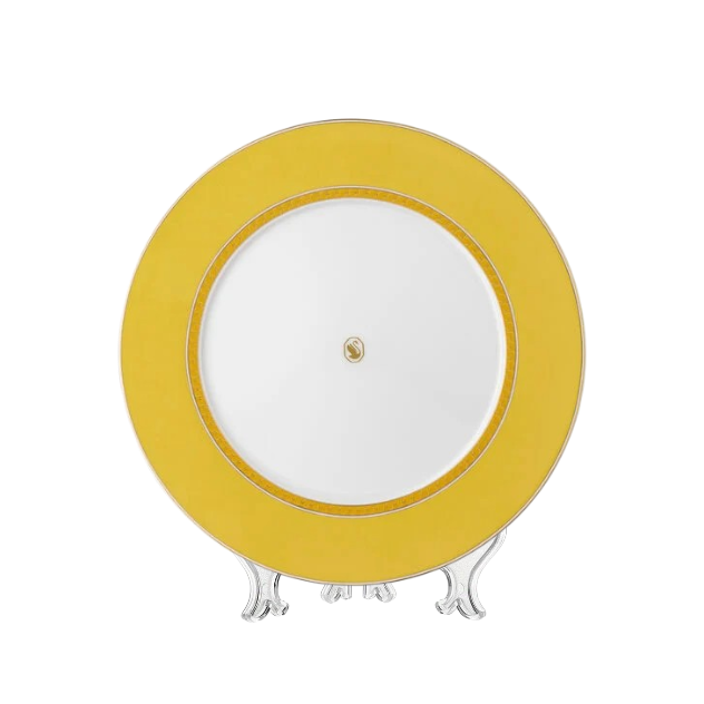 DINNER Plate Signum Jonquil Yellow by Swarovski cm 29 (10 each container)