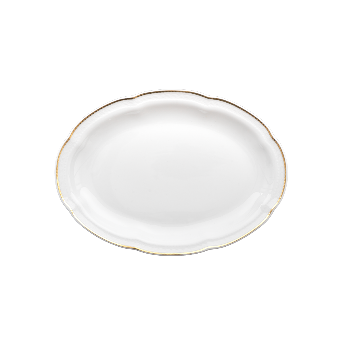 SERVING PLATTER Oval Corona Gold Rim cm 34,5x25 cm