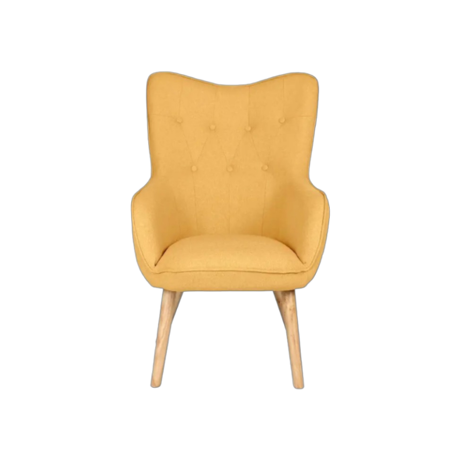ARMCHAIR Yellow Fabric Scandinava 