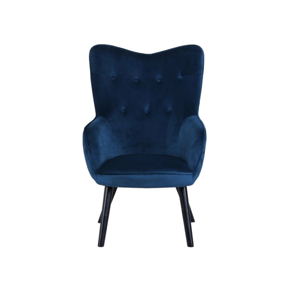 ARMCHAIR Blue Velvet Scandinava 