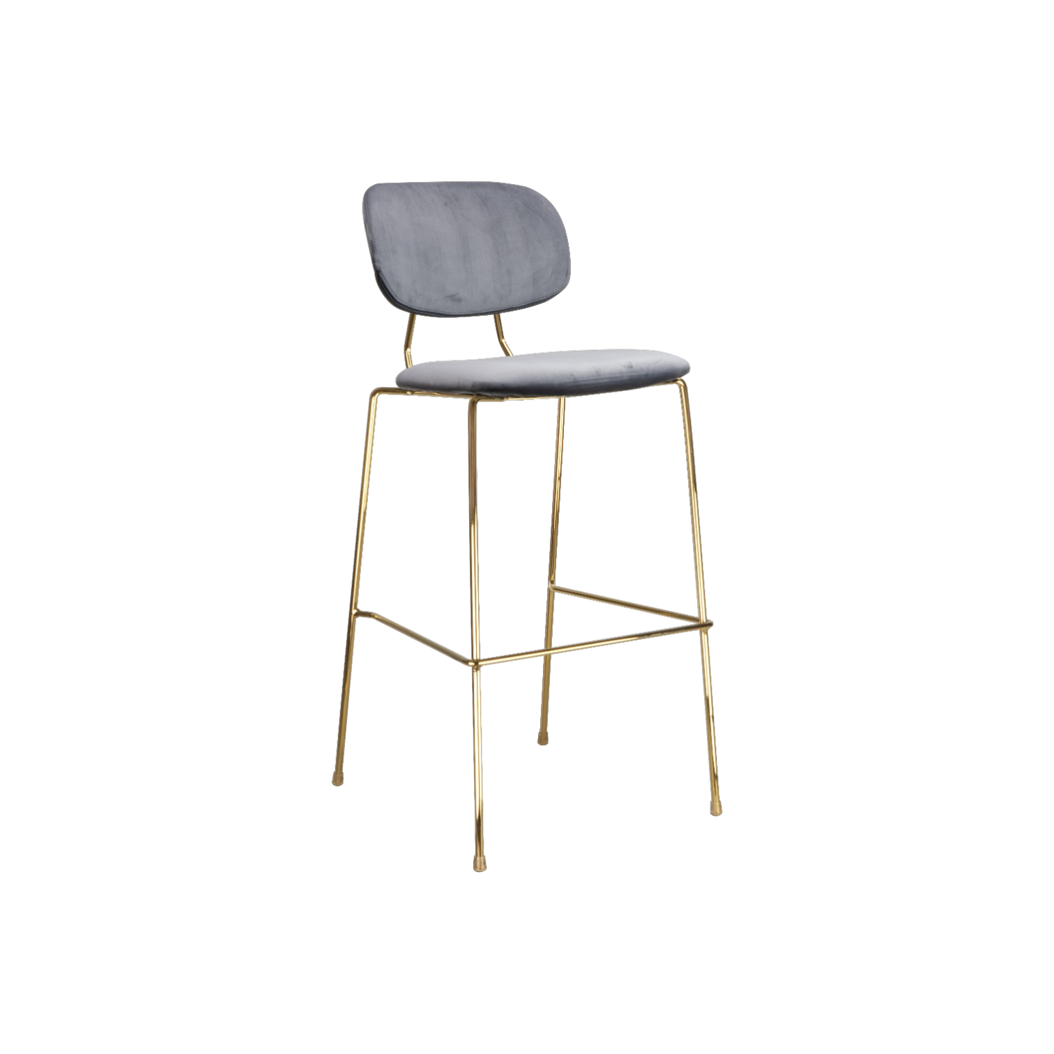 STOOL Catherine Velvet Grey