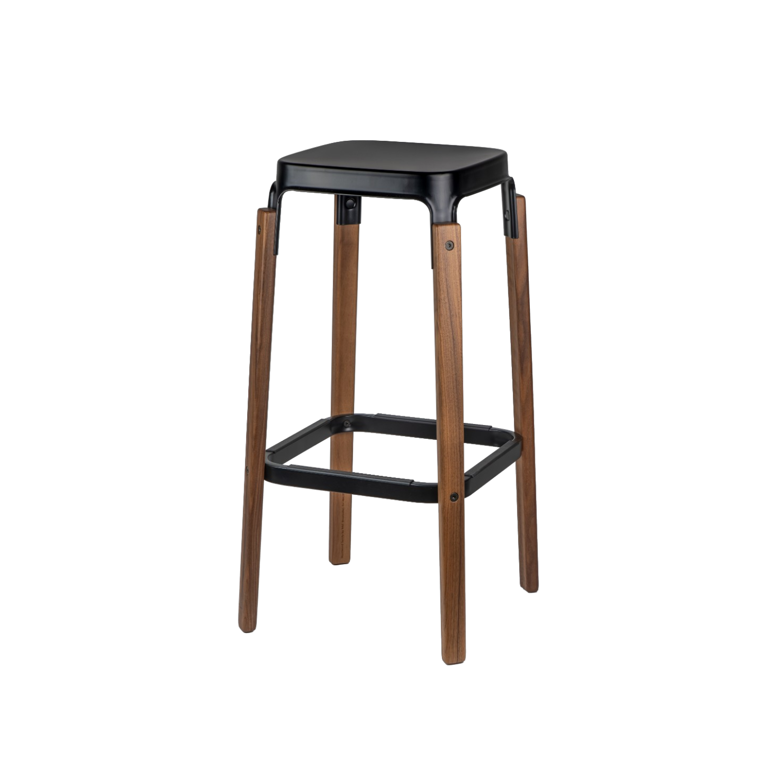 STOOL Steelwood Walnut/Black by Magis