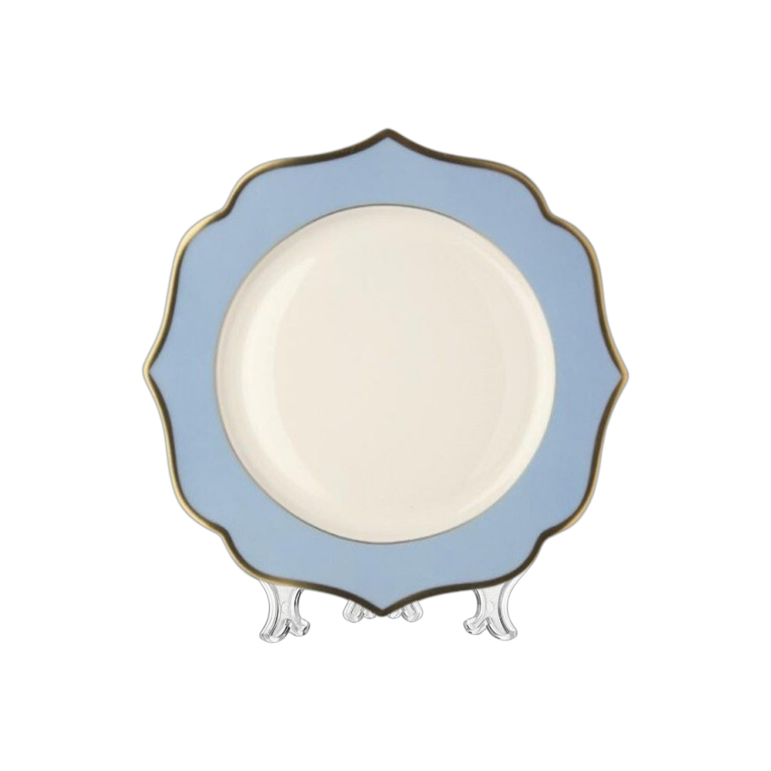 CHARGER Plate Ionica Light Blue Gold Rims cm 30,5 (26 each container)