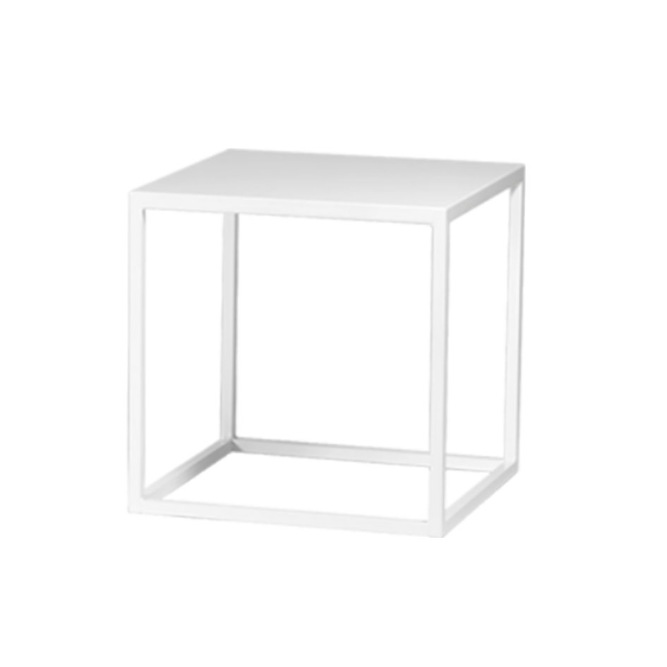 COFFEE TABLE White Iron cm 50x50x50h