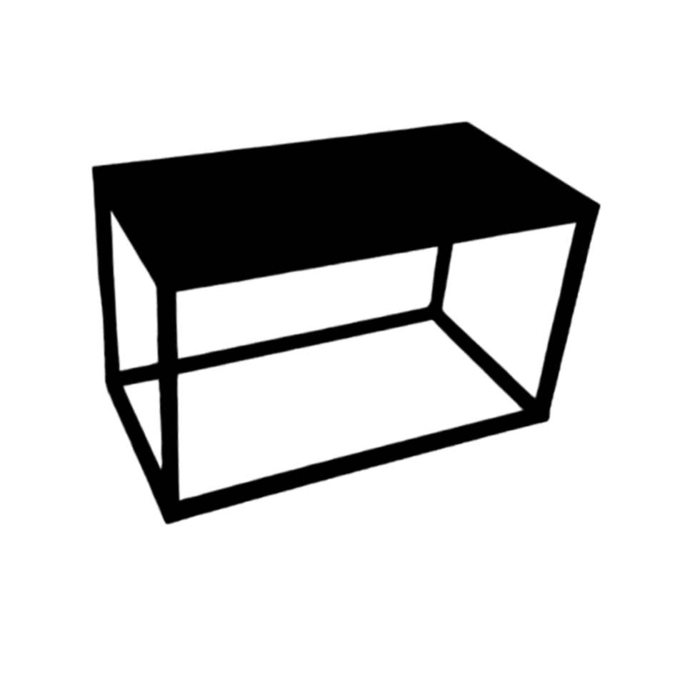 COFFEE TABLE Black Iron 66x35x40h