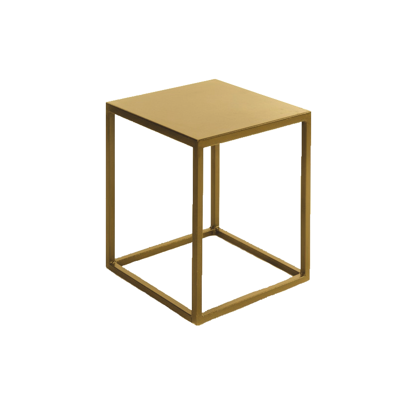 COFFEE TABLE New Iron Gold cm 40x40x50h (Fire-Retardant) (On Site Assembly)
