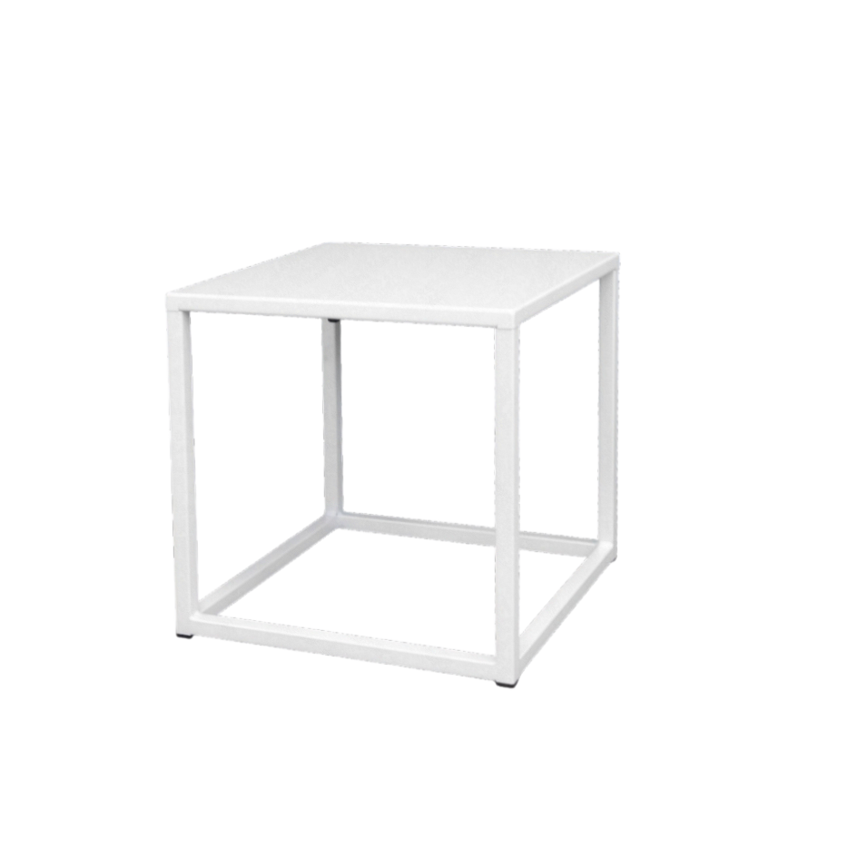 COFFEE TABLE New White Iron cm 40x40x40h (On Site Assembly)