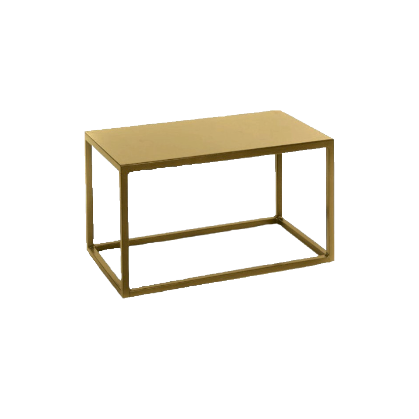 COFFEE TABLE Gold Iron 66x35x40h