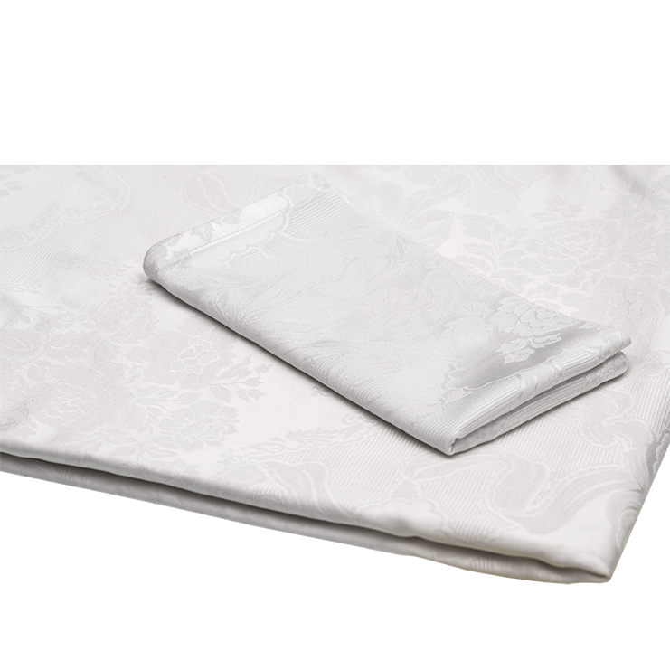 TABLECLOTH White Damask Satin cm 240 x 240