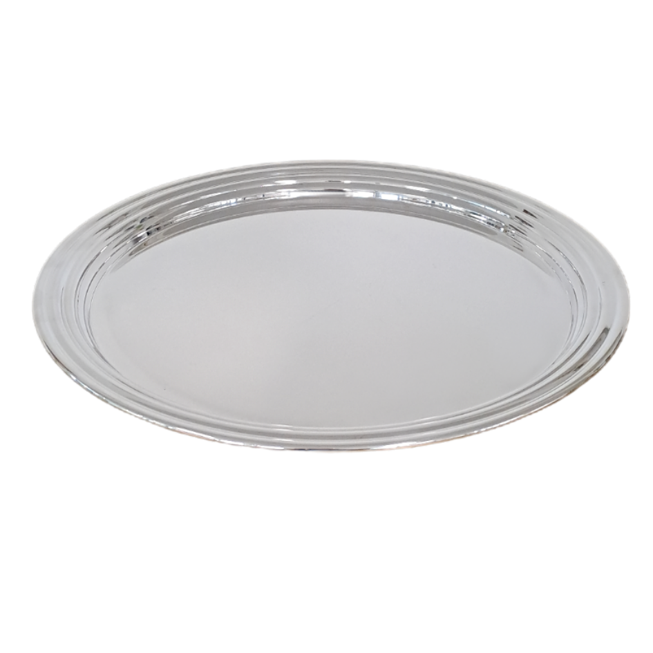 ROUND TRAY in Silver Alpacca cm 43