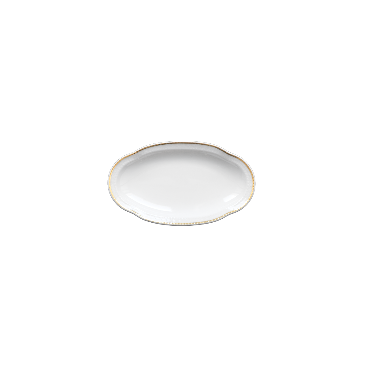 SERVING PLATTER Oval Corona Gold Rim by Richard Ginori 19,5x11 cm