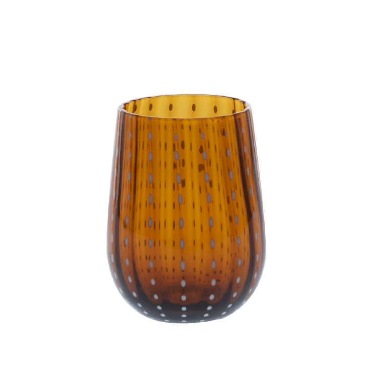 GLASS Tumbler Amber Drops cl 40 (24 each container)