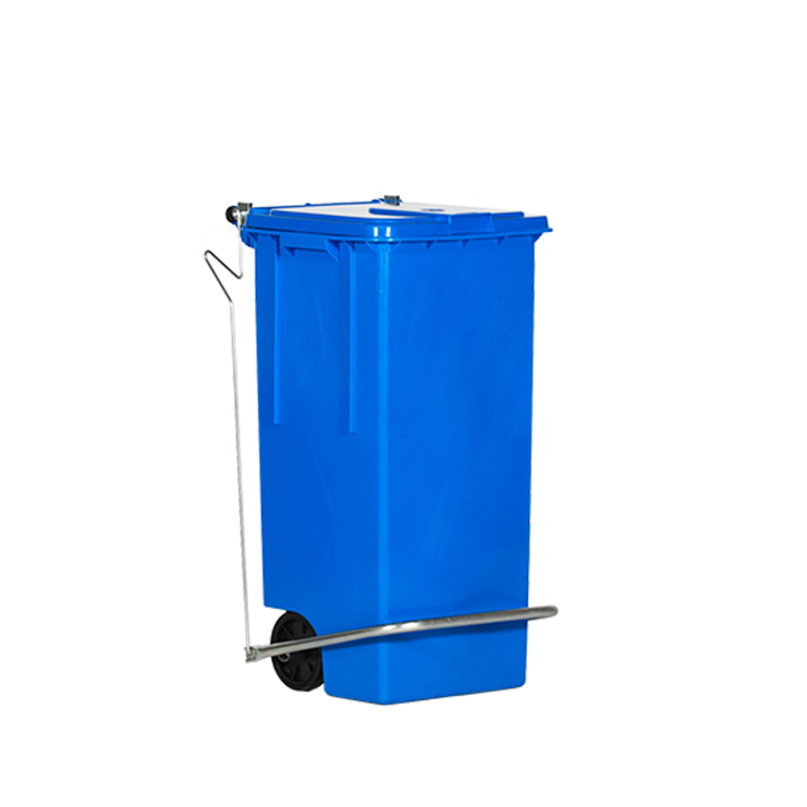 GARBAGE BIN Blue with pedal