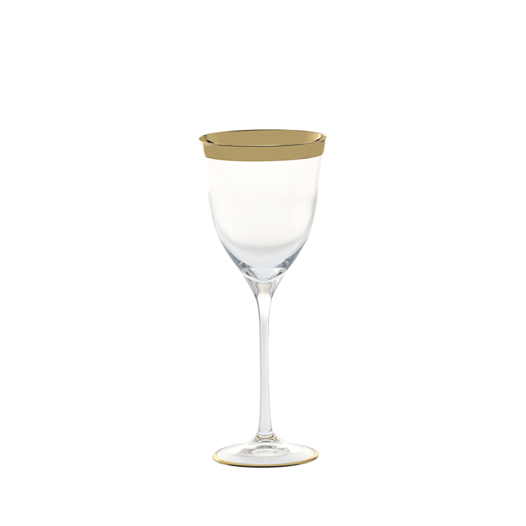 GOBLET Sabina Gold Rimmed Water cl 28 (15 each container)