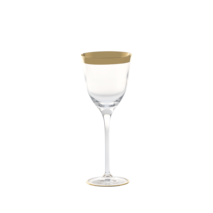 GOBLET Sabina gold rimmed Wine cl 19 (24 each container)