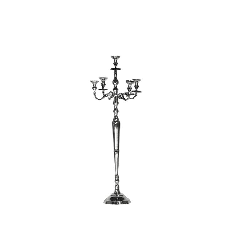 CANDLESTICK Stainless steel with 5 arms cm 124 h