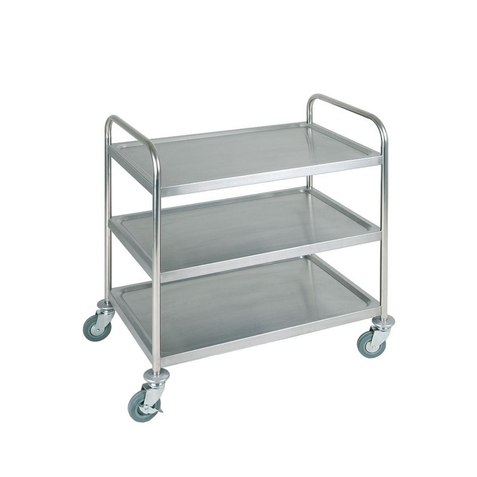 Stainless steel TROLLEY 3 Shelves