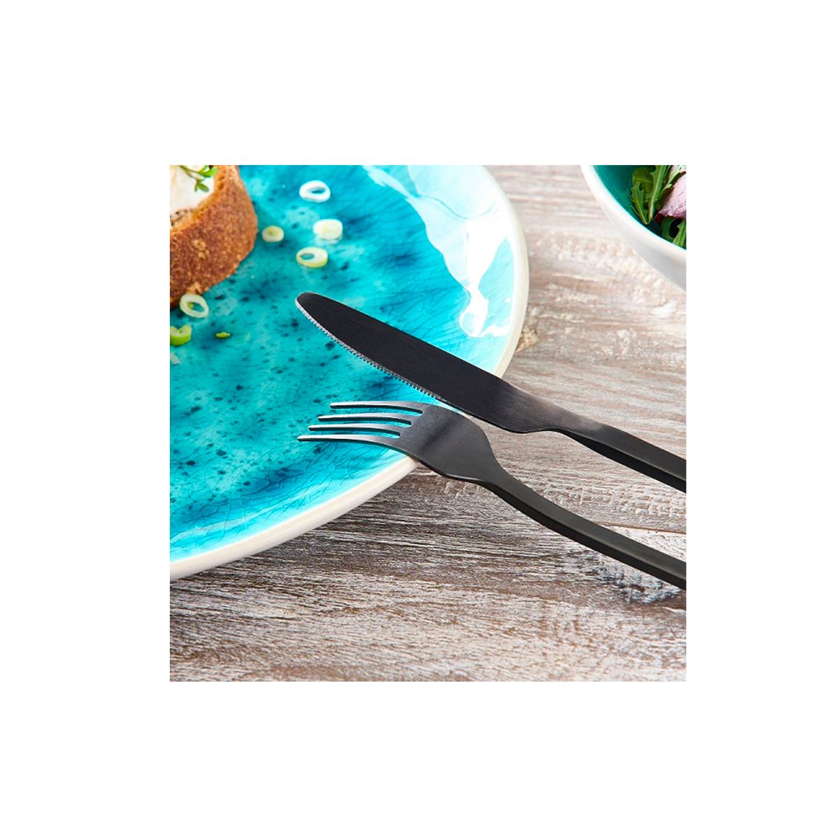 TABLE KNIFE Inox Bristol Black ( packs of 10)