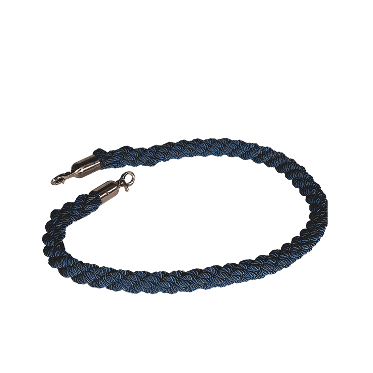 TENSABARRIER Twisted rope blue colour 150 cm (stainless steel Snap Hook)