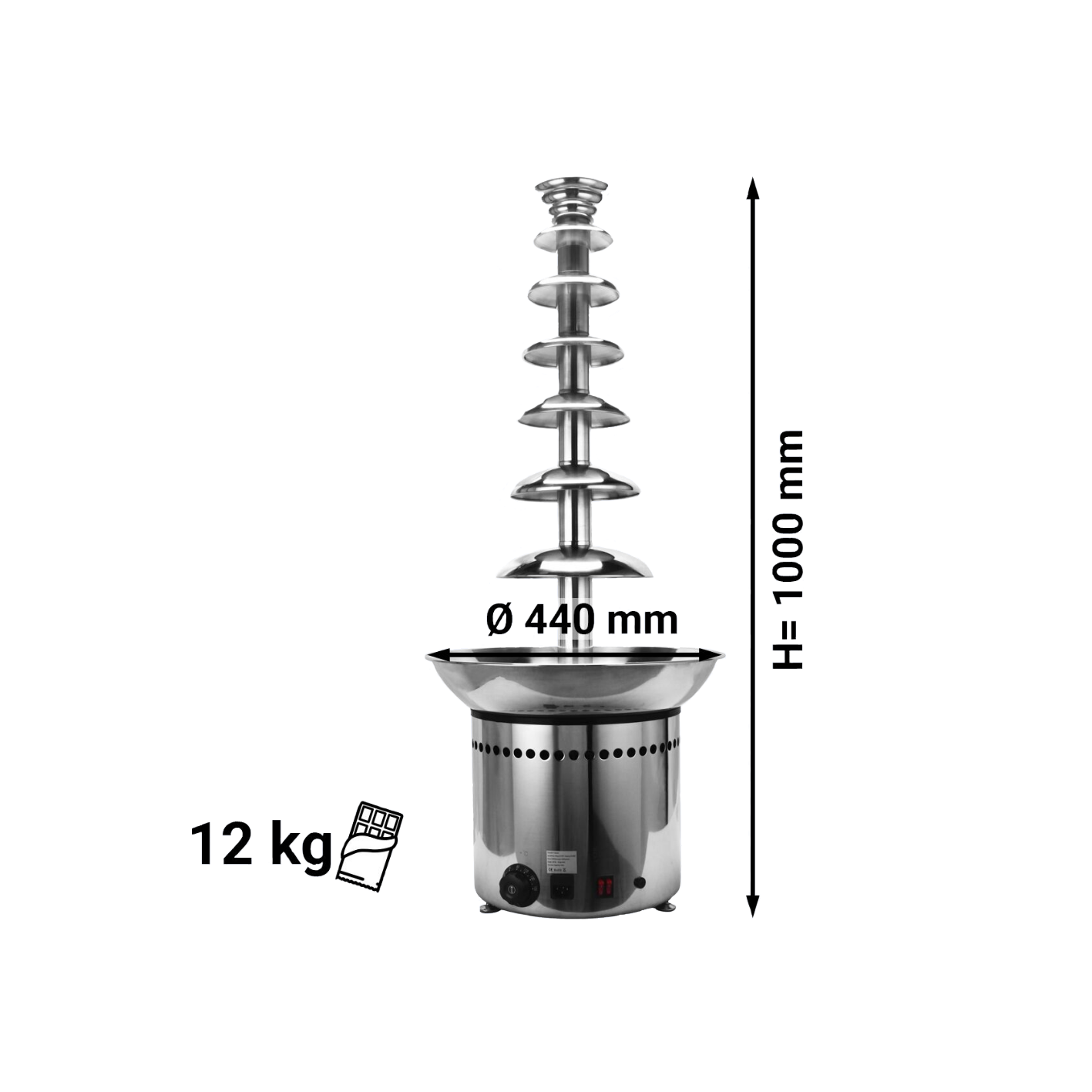Chocolate FOUNTAIN 7 floors h 100 cm