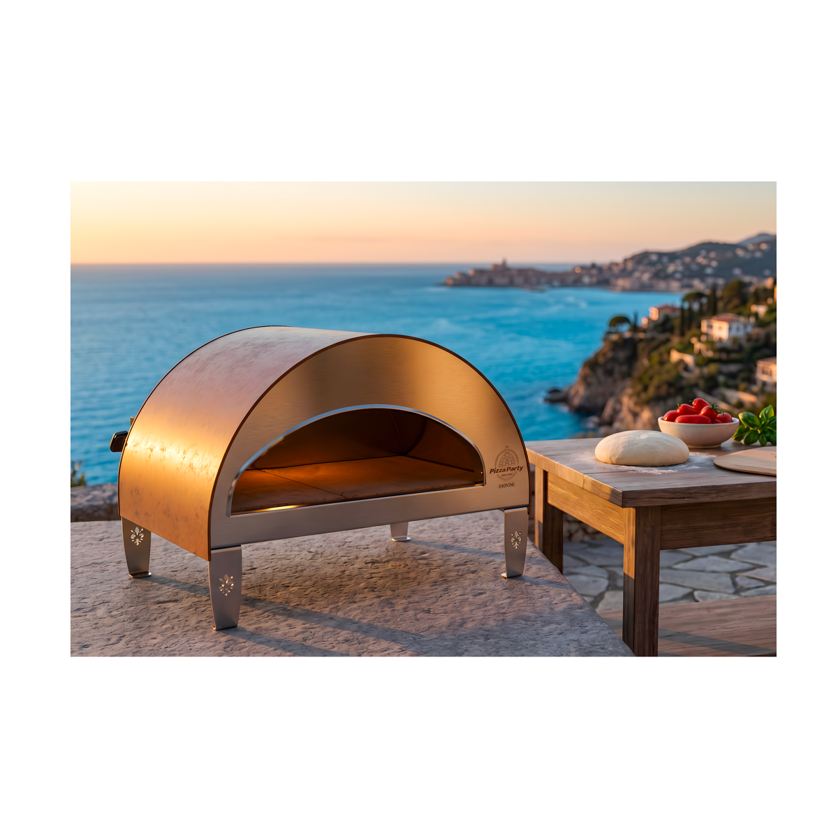Gas Pizza OVEN with 40x70 cm Baking Tray - 11 kW