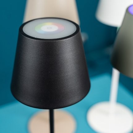 LAMPADA da Tavolo Bea Nera h 38 cm (escluso caricabatteria)