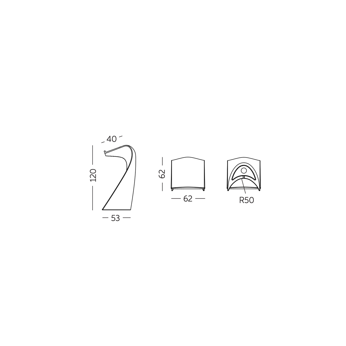 LEGGIO Swish Bianco by Slide Design RGB a Batteria 