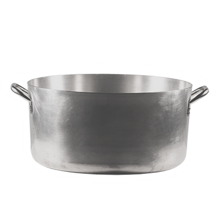 Winco ALHP-80 Pentola In Alluminio Commerciale 80 Litri, Spessore 6mm, Per Ristoranti E Mense, Maniglie Rivettate
