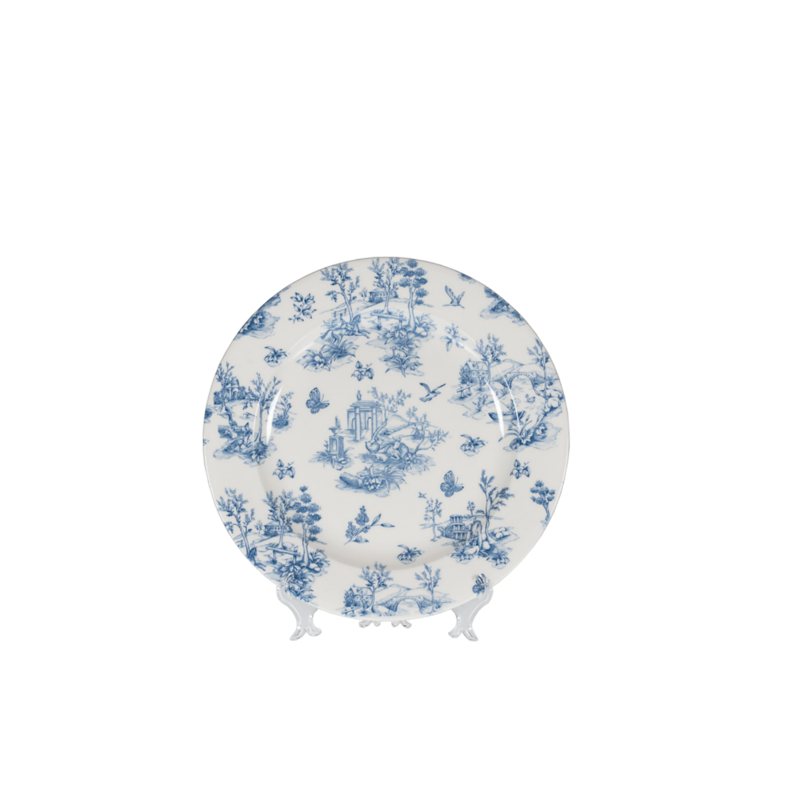BREAD Plate Toile Blue Decor cm 17 