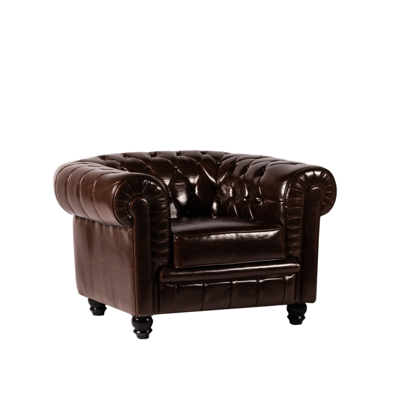 ARMCHAIR Vintage Leather Chesterfield 