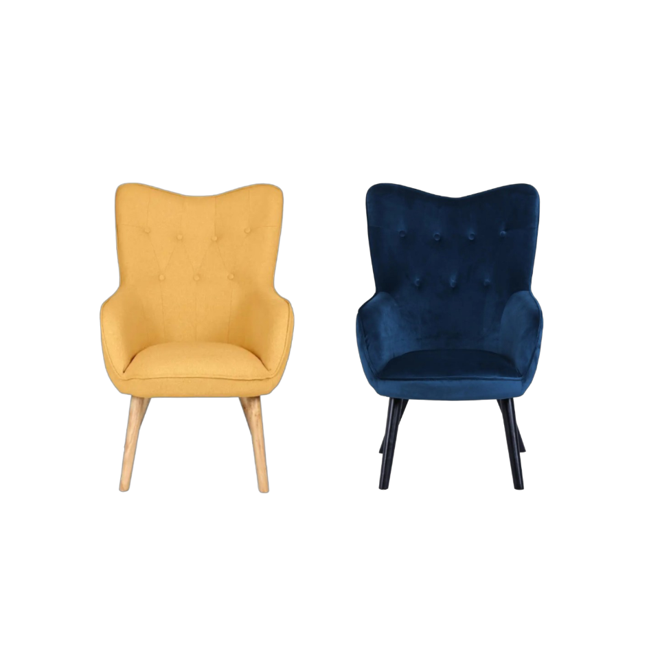 POLTRONA Scandinava Velluto Blu