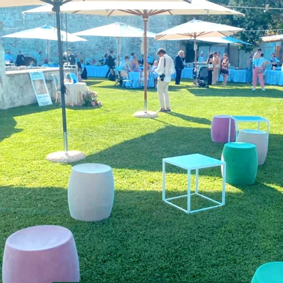 POUF Bart Effetto Velluto Fucsia - h 45 cm