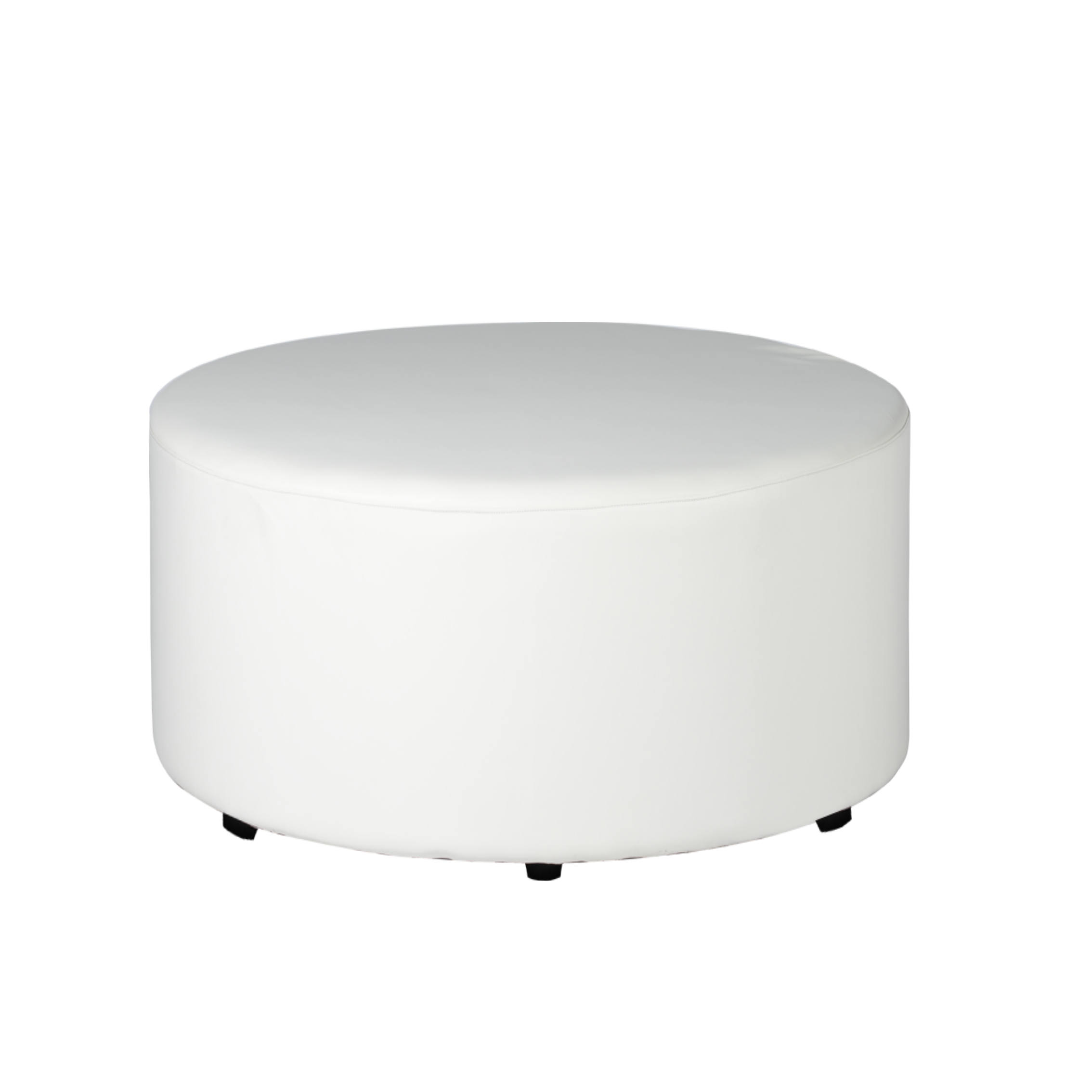 POUF Round White cm 80x45h