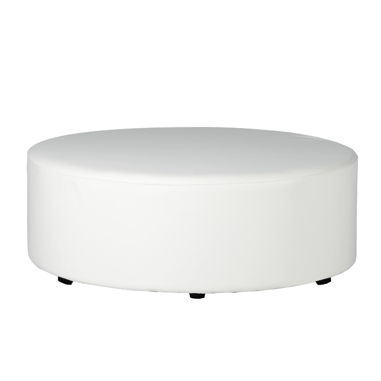 POUF White Round cm 120x45h