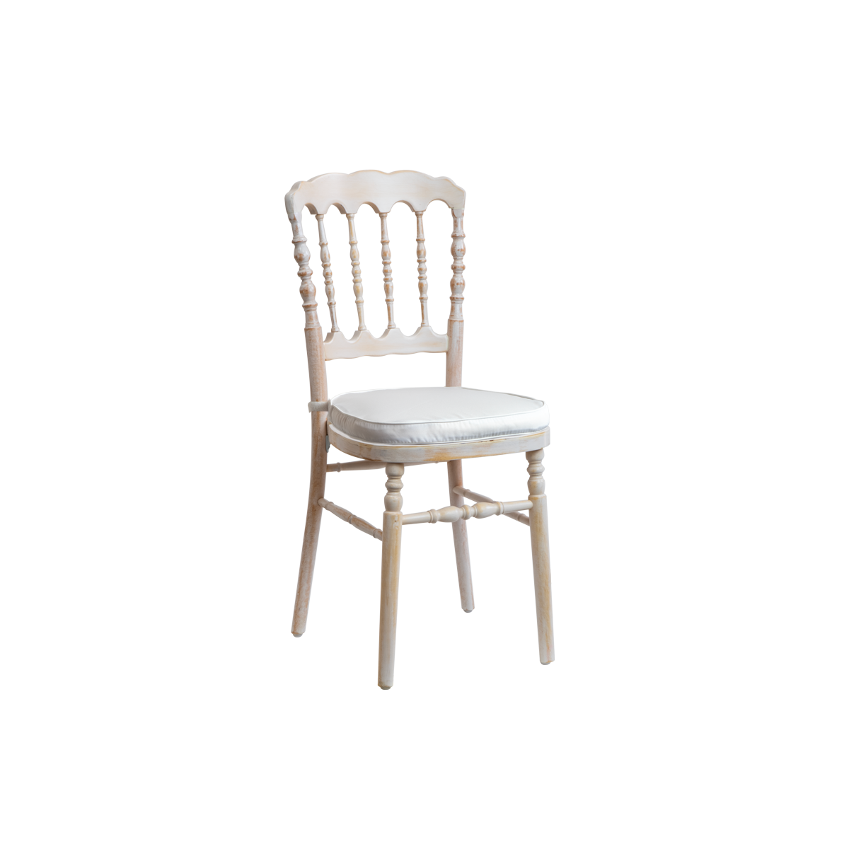 CHAIR mod. Parigina Vintage Style in white wood