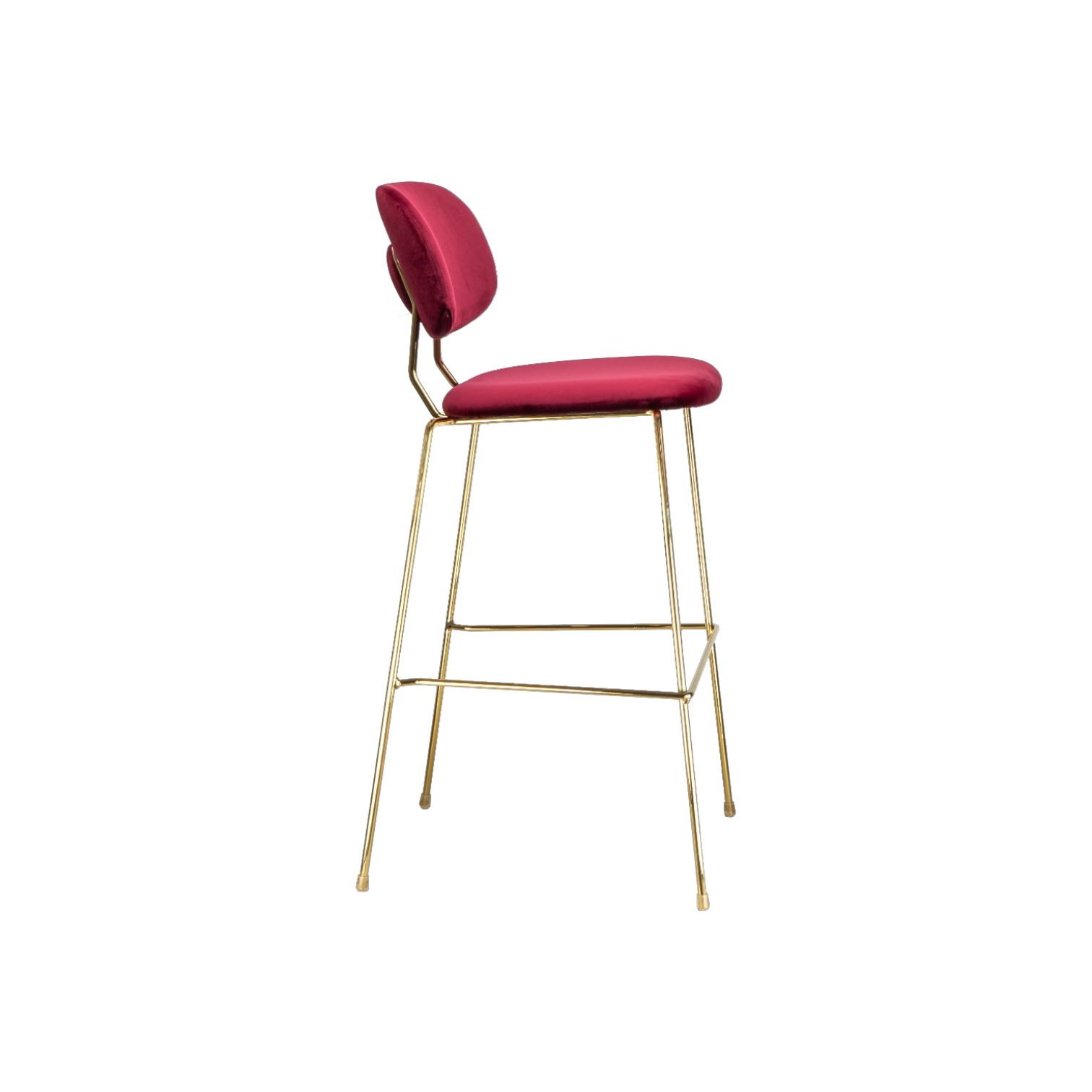 SGABELLO Catherine Velluto Bordeaux