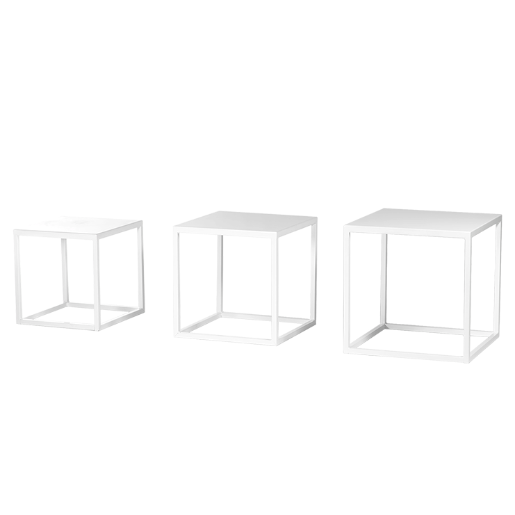 TAVOLINO Iron White cm 40x40x40h