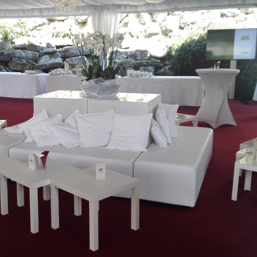 TOVAGLIA Cocktail Lycra Bianca per Mangia In Piedi Click diam. cm 80