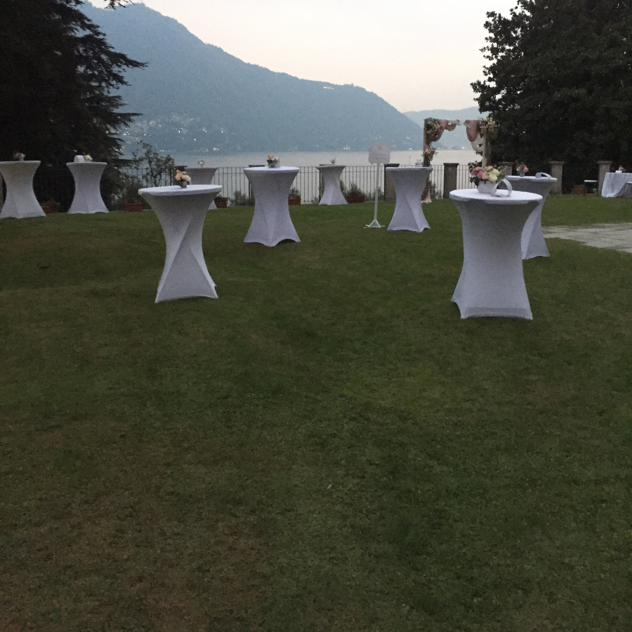 TOVAGLIA Cocktail Lycra Bianca per Mangia In Piedi Click diam. cm 80