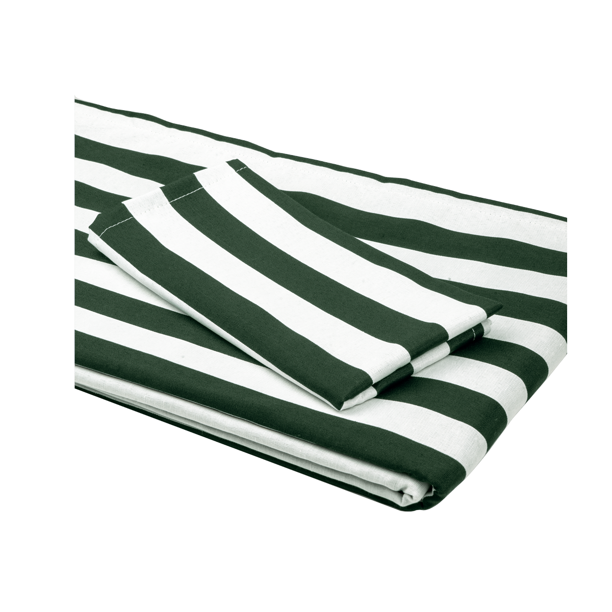 TABLE CLOTH White/Green Striped 240X240 cm