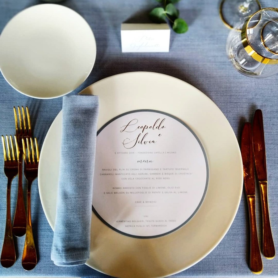 TOVAGLIOLO Tavola Effetto Lino Jeans Avio (10 per cfz)