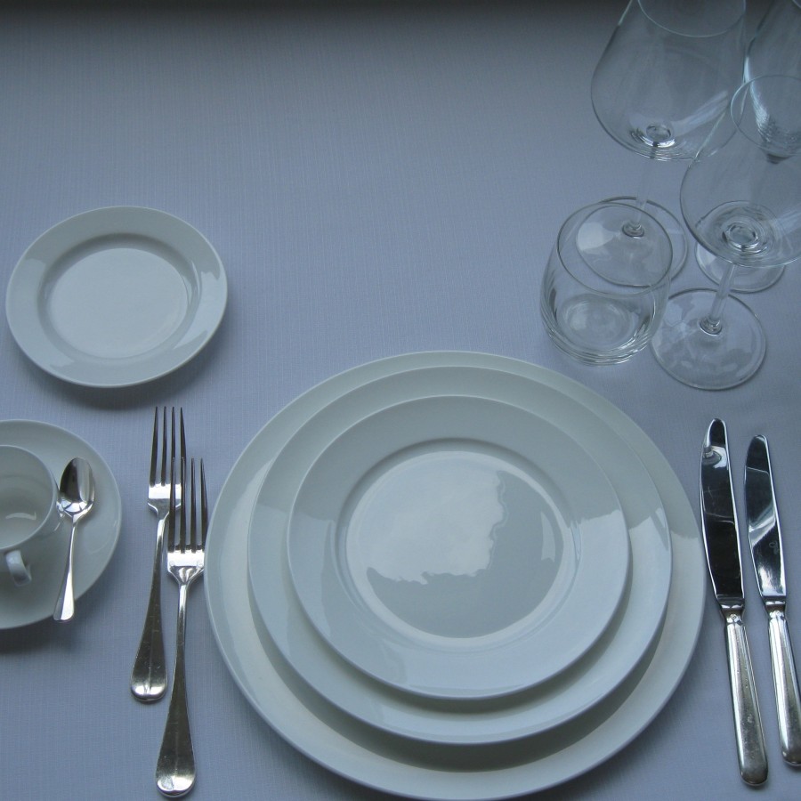 TOVAGLIONE Effetto Lino Bianco cm 550 x 230