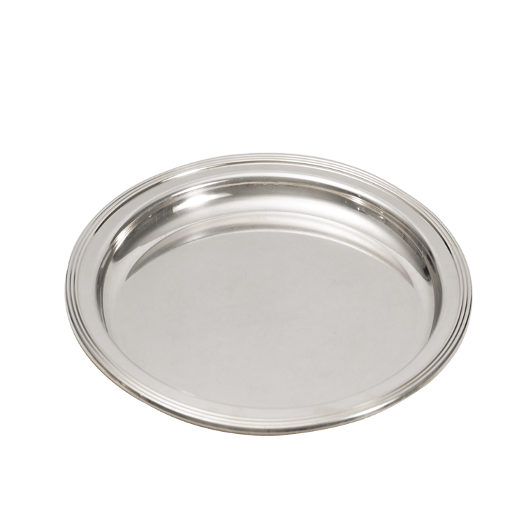 ROUND TRAY in Silver cm. 40